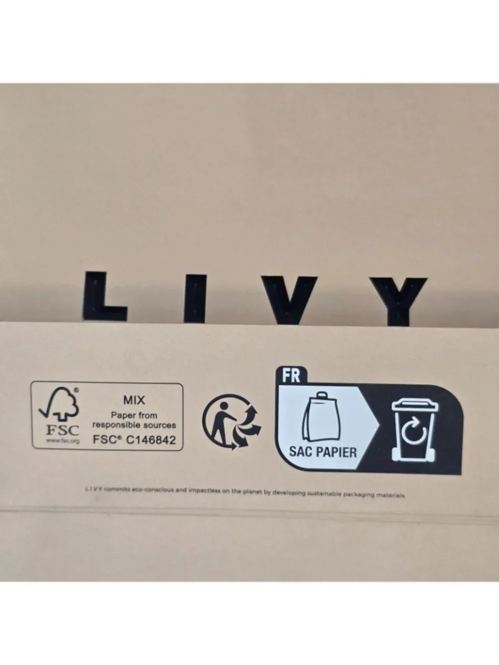 Authentic Livy French Luxury Lingerie Paper Shopping Bag 14.25